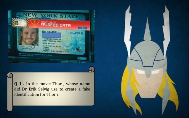 Donald Blake Fake Id Thor